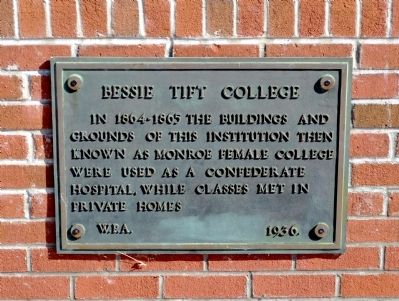 Bessie Tift College Marker image. Click for full size.