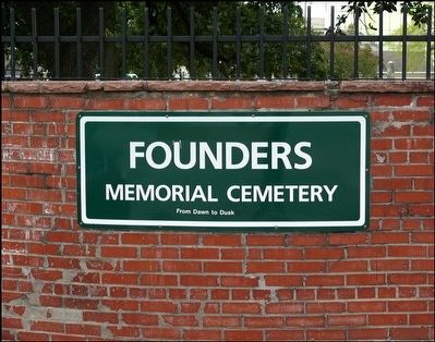 Founders Memorial Park Cemetery. Click for full size. Founders Memorial Park Cemetery image. Click for full size.