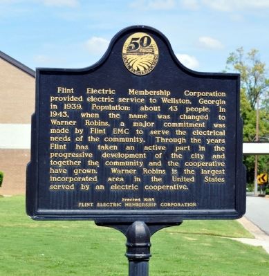 Flint Electric Membership Corporation Marker. Click for full size. Flint Electric Membership Corporation Marker image. Click for full size.
