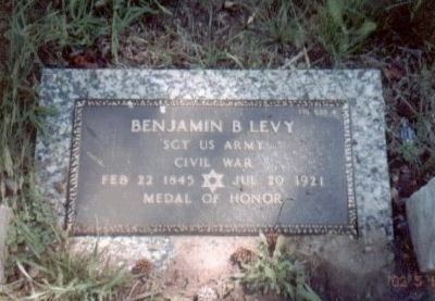 Pvt. Benjamin B. Levy Marker image. Click for full size.