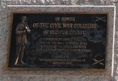 Civil War Soldiers Memorial Placard image. Click for full size.