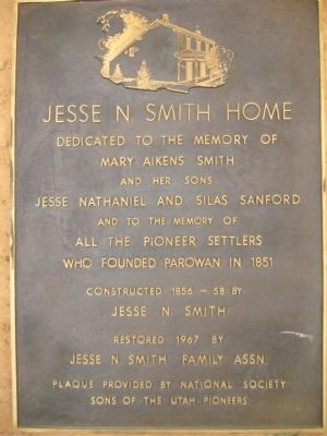 Jesse N. Smith Home Marker image. Click for full size.