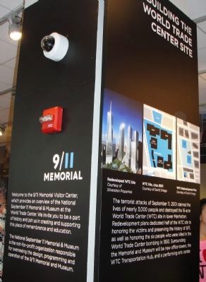 Display inside the building's 9/11 Memorial Visitors Center image. Click for full size.