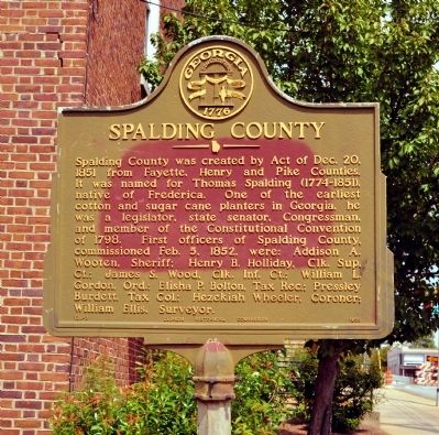 Spalding County Marker image. Click for full size.