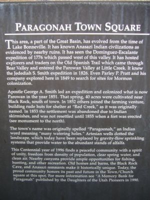 Paragonah Town Square Marker image. Click for full size.