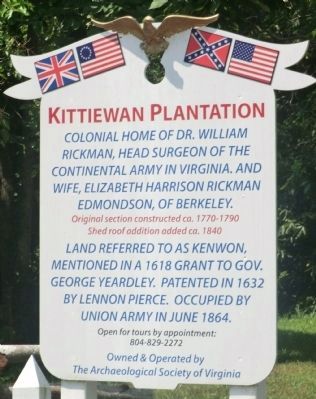 Kittiewan Plantation Marker. Click for full size. Kittiewan Plantation Marker image. Click for full size.