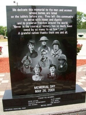 St. Elmo Area Veterans Memorial (back) image. Click for full size.