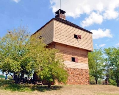 Fort Hawkins Blockhouse image. Click for full size.