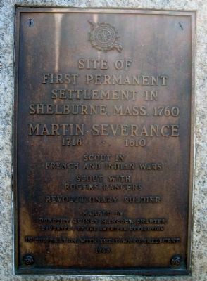 First Permanent Settlement in Shelburne Marker image. Click for full size.