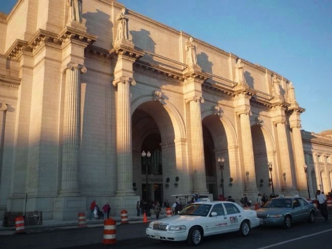 Union Station, Washington, DC - across 1st Street from the "All Aboard" marker image. Click for full size.