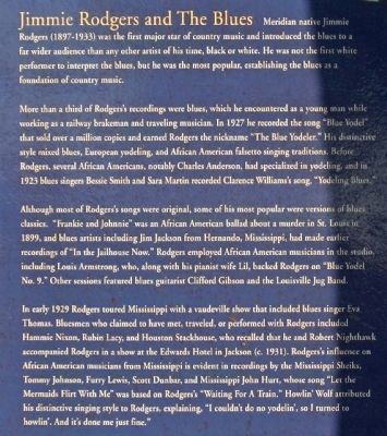 Jimmie Rodgers & The Blues Marker, Reverse side text image. Click for full size.