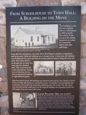 From Schoolhouse to Town Hall Marker. Click for full size. From Schoolhouse to Town Hall Marker image. Click for full size.