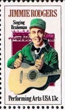Jimmie Rodgers Stamp image. Click for full size.