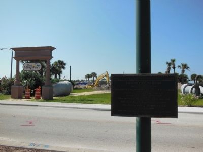 New Cove Marketplace construction (south of marker) image. Click for full size.