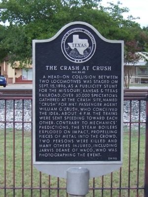 The Crash at Crush Marker image. Click for full size.