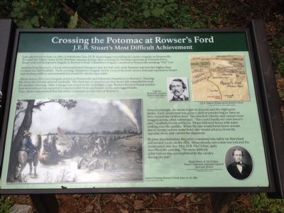 Crossing the Potomac at Rowser's Ford Marker image. Click for full size.