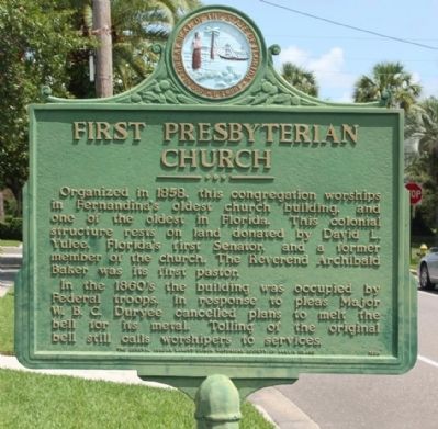 First Presbyterian Church Marker. Click for full size. First Presbyterian Church Marker image. Click for full size.