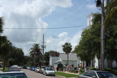 First Presbyterian Church Marker, looking south. Click for full size. First Presbyterian Church Marker, looking south image. Click for full size.