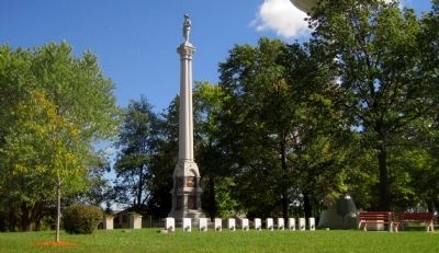 The Memorial at the Stillman's Run Battle Site is listed on the National Register of Historic Places image. Click for full size.