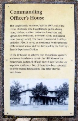 Commanding Officer's House Marker. Click for full size. Commanding Officer's House Marker image. Click for full size.