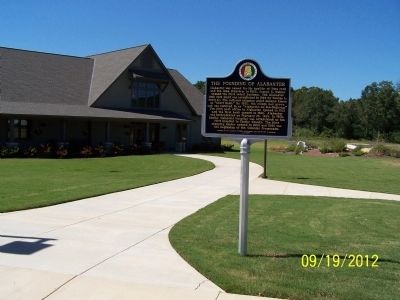 The Founding of Alabaster/Siluria Marker in front of the Senior Center image. Click for full size.