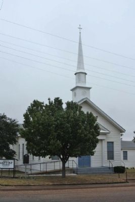Abbott Baptist Church and Marker image. Click for full size.