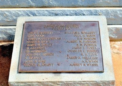The Plaque Naming the Spalding County Dead in World War One image. Click for full size.