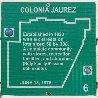 Colonia Jaurez Marker image. Click for full size.