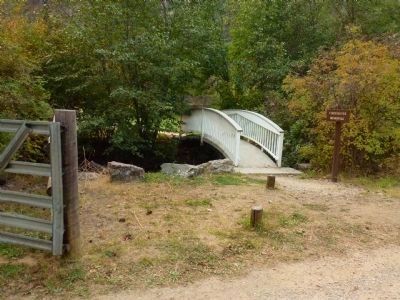 Bridge over Indian Creek to the Jeff Allen and Shane Heath Memorial image. Click for full size.