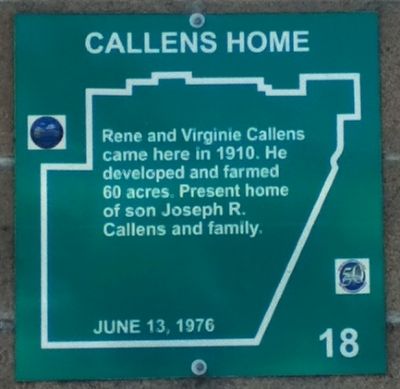 Callens Home Marker. Click for full size. Callens Home Marker image. Click for full size.