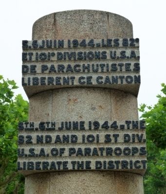 82nd and 101st Airborne on D-Day Marker. Click for full size. 82nd and 101st Airborne on D-Day Marker image. Click for full size.