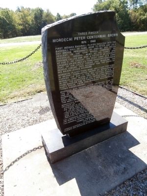 Obverse Side - - Birthplace of Mordecai Brown Marker. Click for full size. Obverse Side - - Birthplace of Mordecai Brown Marker image. Click for full size.