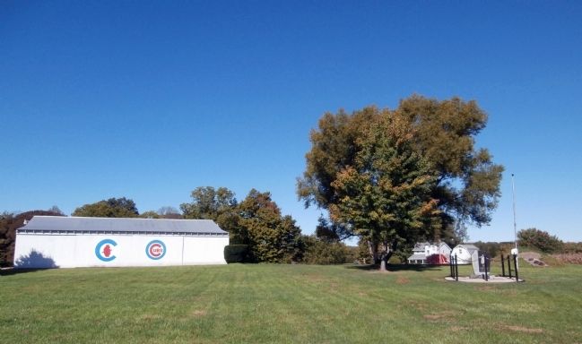 Wide View - - Birthplace of Mordecai Brown Marker. Click for full size. Wide View - - Birthplace of Mordecai Brown Marker image. Click for full size.