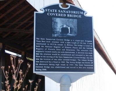 State Sanatorium Covered Bridge Marker image. Click for full size.