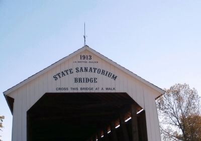 State Sanatorium Covered Bridge - Markings image. Click for full size.