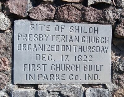 First Church Built in Parke County Indiana Marker image. Click for full size.