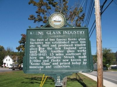 Keene Glass Industry Marker image. Click for full size.