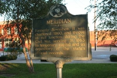Meridian Marker seen near Front Street image. Click for full size.