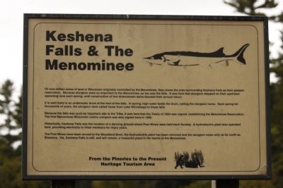 Keshena Falls & The Menominee Marker. Click for full size. Keshena Falls & The Menominee Marker image. Click for full size.