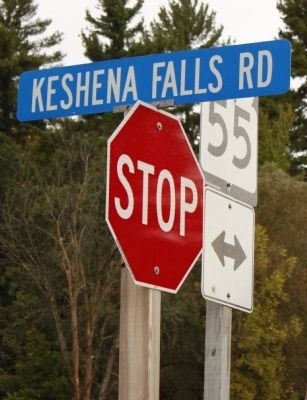 Keshena Falls & The Menominee Marker image. Click for full size.