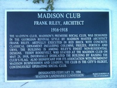 Madison Club Marker image. Click for full size.