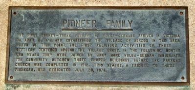 Pioneer Family Marker image. Click for full size.