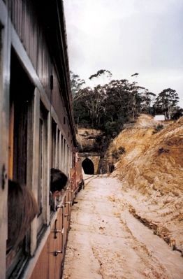 Train entering the Clarence Tunnel image. Click for full size.