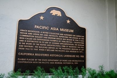 Pacific Asia Museum Marker image. Click for full size.