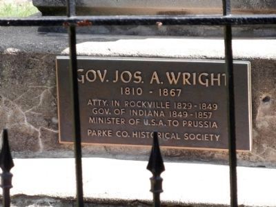 Other View - - Gov. Joseph A. Wright Marker image. Click for full size.