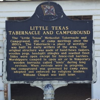 Little Texas Tabernacle and Campground Marker image. Click for full size.