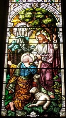 St. Fidelis Catholic Church Stained Glass Detail image. Click for full size.