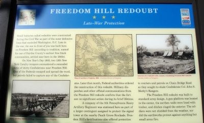 Freedom Hill Redoubt Marker image. Click for full size.