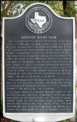Houston Yacht Club Marker image. Click for full size.