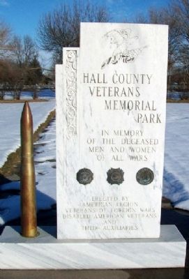Hall County Veterans Memorial Park Monument image. Click for full size.